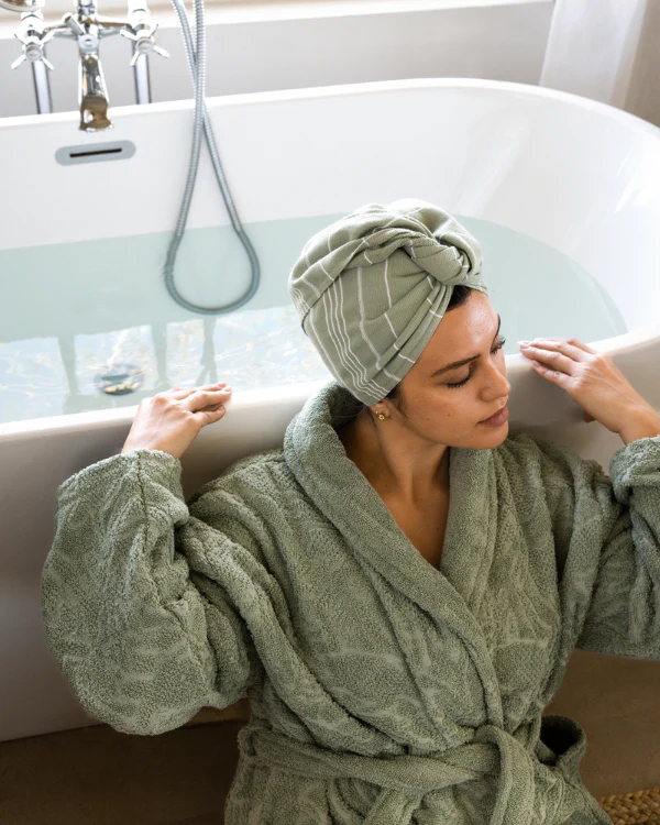 Aquatic Turtle Robe - Sage - Image 2