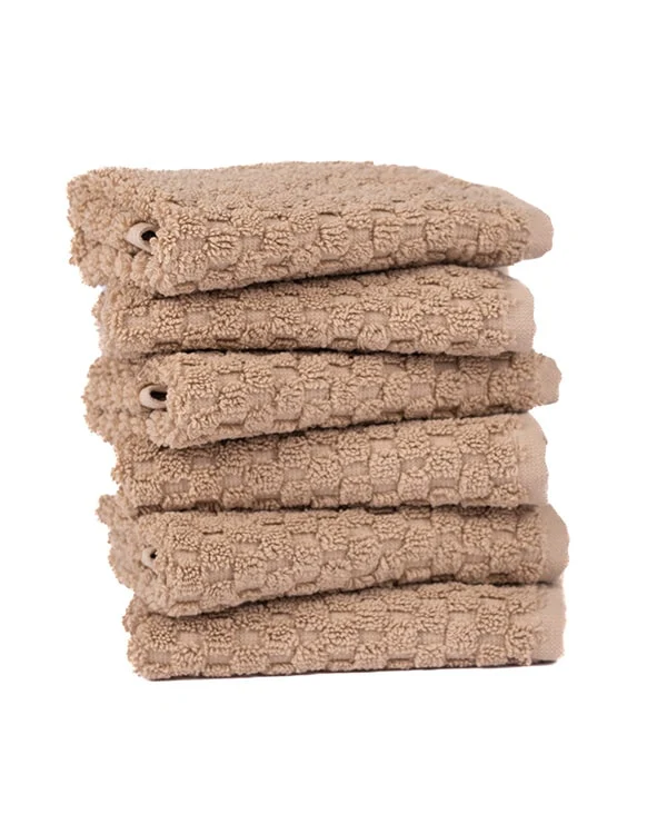 Atom Washcloth Bath Bundle - Sand - 6 Pack - Image 2