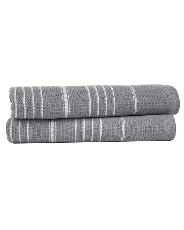 Classic Fringeless Hand Bath Bundle 2 Pack - Grey - Image 2