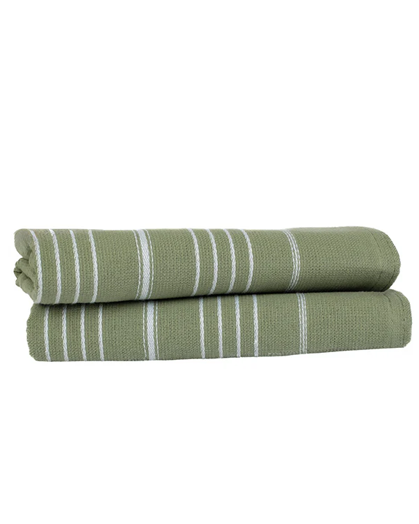 Classic Fringeless Hand Bath Bundle 2 Pack - Hedge Green - Image 2