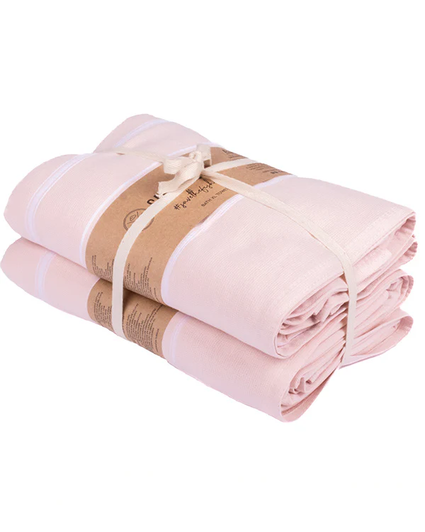 Classic Fringeless XL Bath Bundle 2 Pack - Calcite Pink - Image 4
