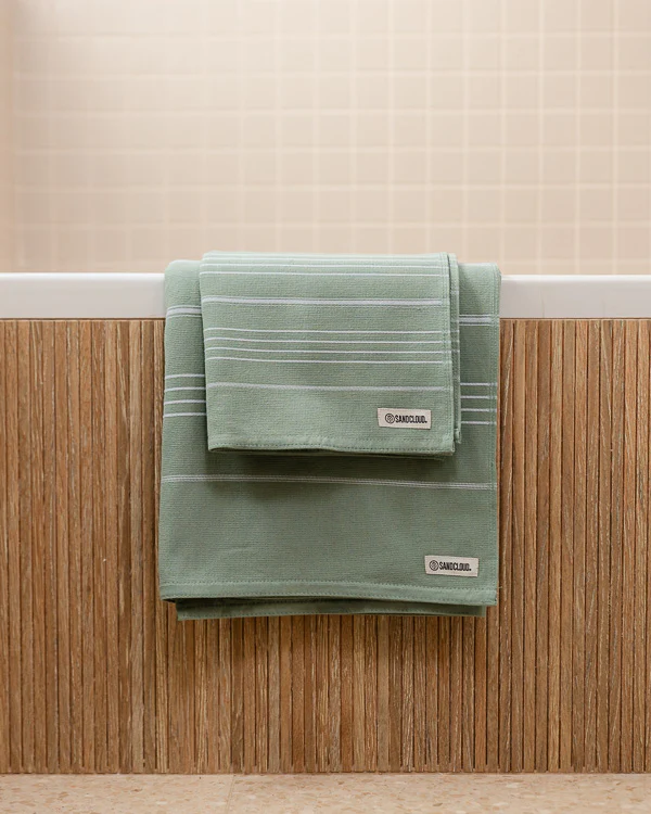 Classic Fringeless XL Bath Bundle - Sage - Image 2