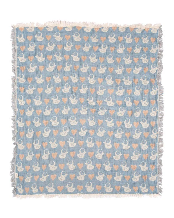 Ducky Gauze Receiving Blanket Single with Pouch - Image 3
