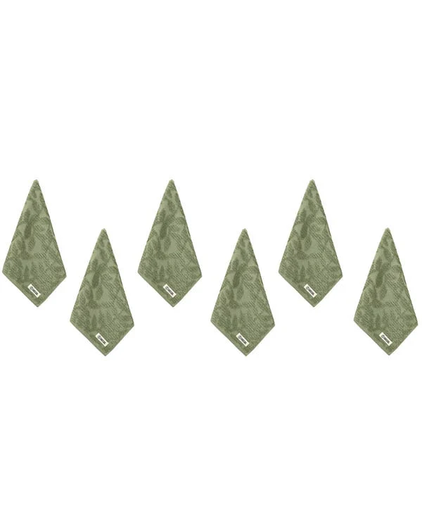 Leccino Bath Washcloth Bundle - 6 Pack - Olive - Image 4