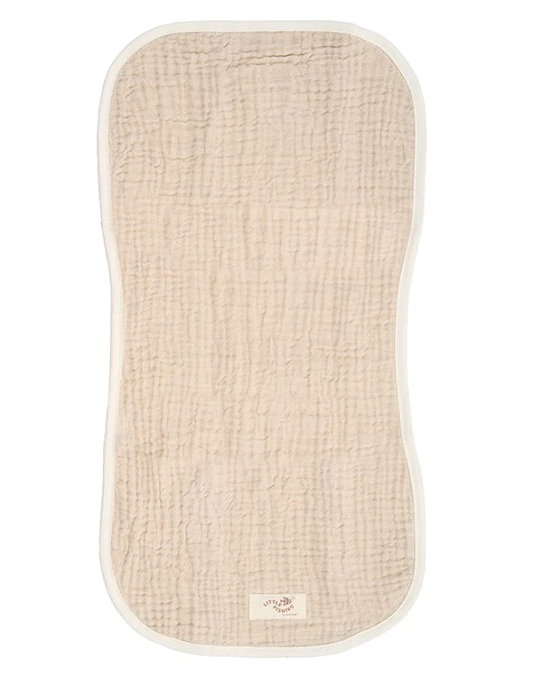 Little Fishies Gauze Burping Cloth Bundle - 3 Pack - Natural / Beige / Warm Taupe - Image 5