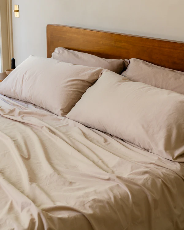 Luxe Sateen Sheet Set Beige - Image 4