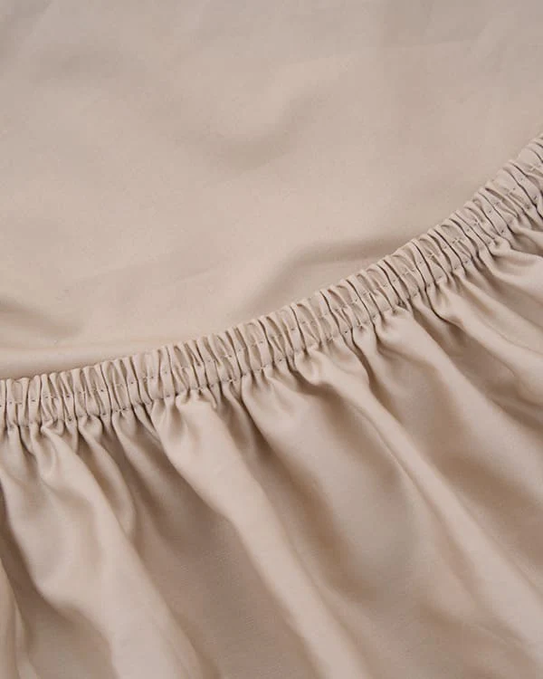 Luxe Sateen Sheet Set Beige - Image 7
