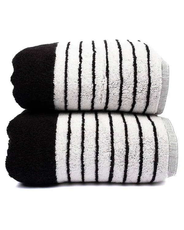 Micro Stripe Bath Bundle - 2 Pack - Black - Image 6