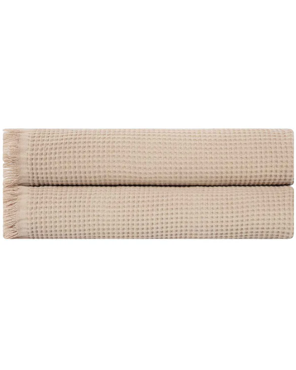 Micro Waffle XL Bath Bundle - 2 Pack -Sand - Image 2