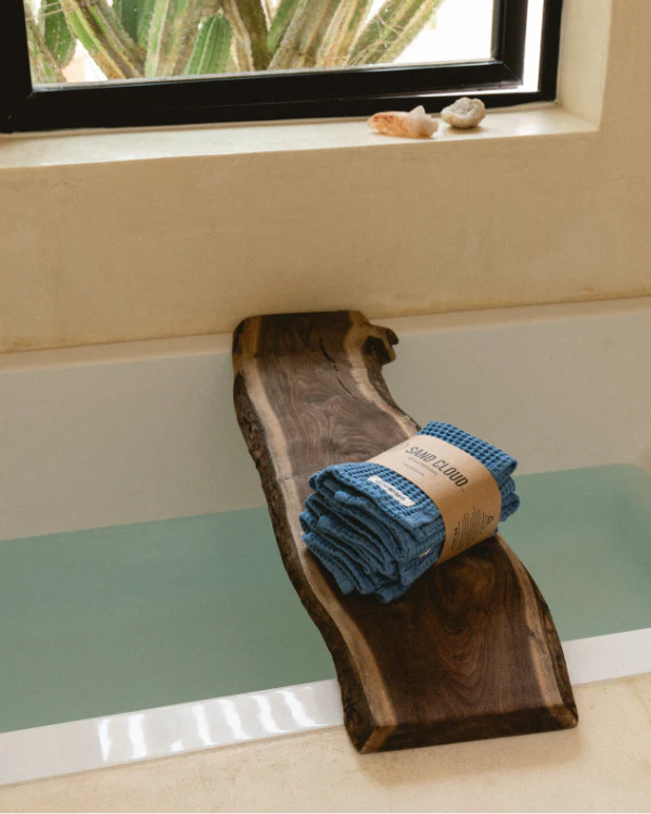 Micro Waffle Bath Washcloth Bundle - 6 Pack - Slate Blue - Image 3
