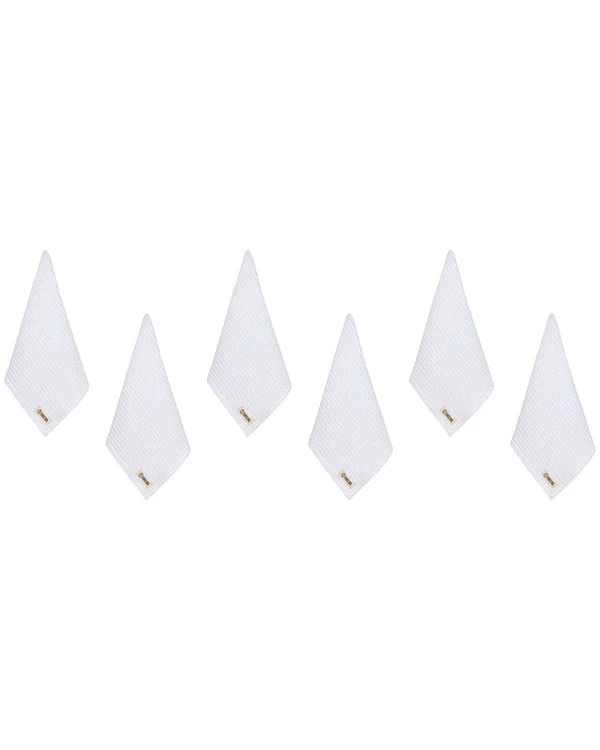 Micro Waffle Bath Washcloth Bundle - 6 Pack - White - Image 4