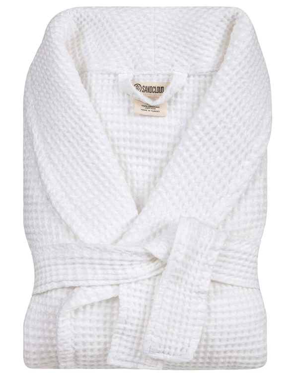 Micro Waffle Robe - Frost White - Image 4