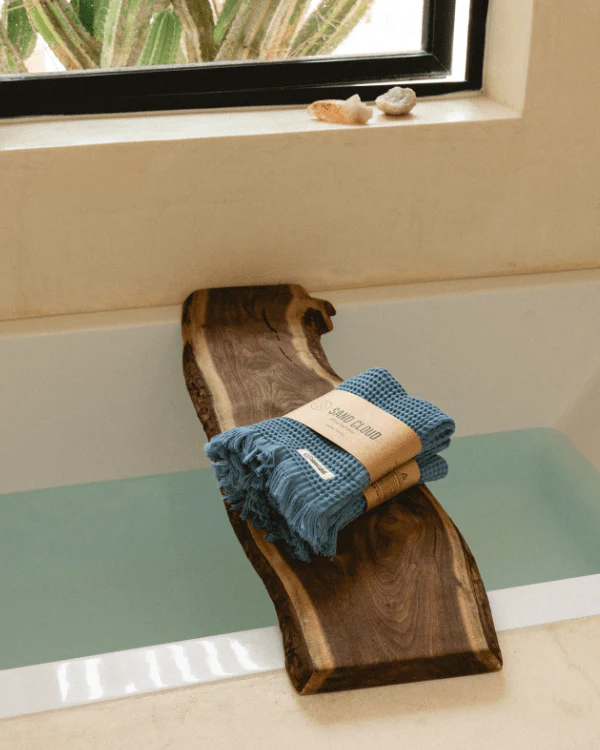 Micro Waffle XL Bath Bundle - Slate Blue - Image 4