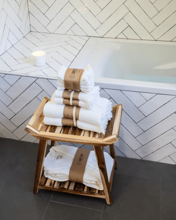 Micro Waffle XL Bath Bundle - White - Image 9