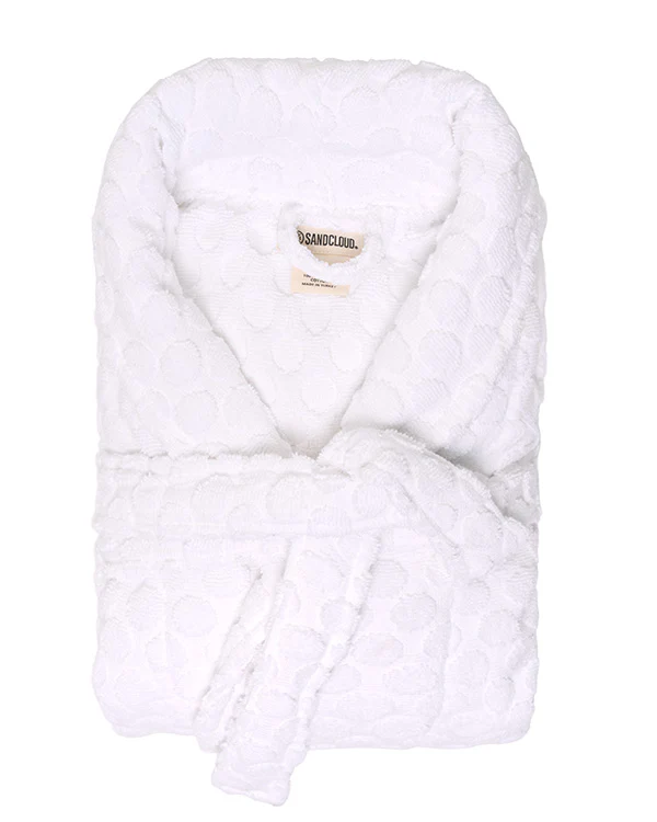 Polka Dot Robe  - White - Image 2