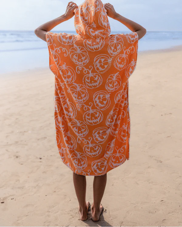 Pumpkin Hooded Poncho - Image 9