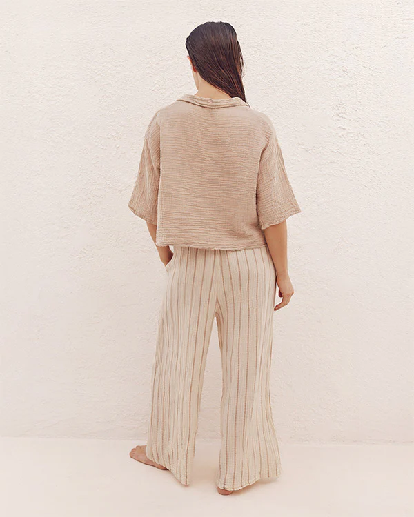 Sagar Gauze Crop Shirt - Pant Set - Image 3