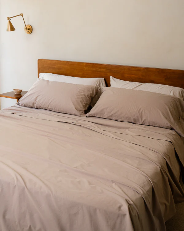 Signature Percale Solid Pillowcase Set Beige - Image 4