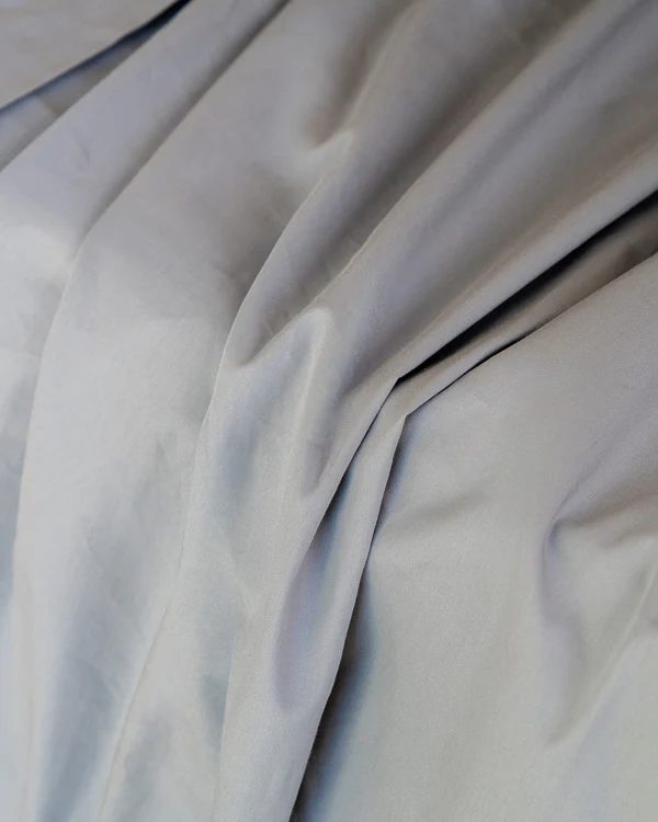 Signature Percale Solid Flat Top Sheet Grey - Image 2