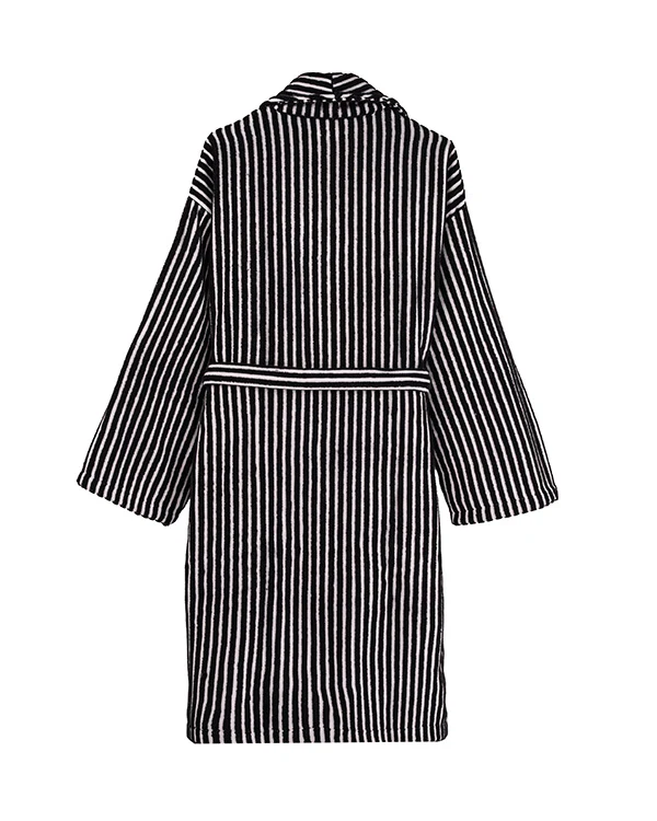 Stripe Dot Robe - Black - Image 3