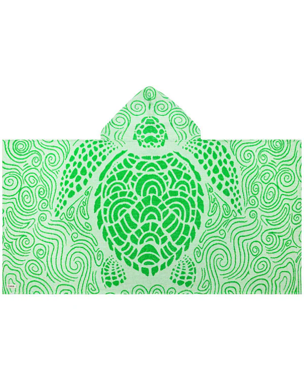 Swirl Turtle Hooded Kids Bath Towel - Image 2