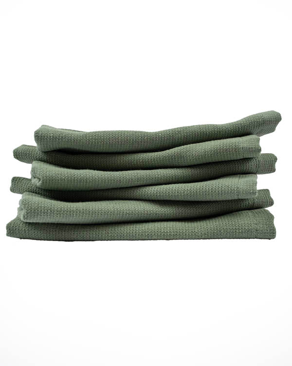 Terra Bath Washcloth Bundle 6 Pack -  Hedge Green - Image 2