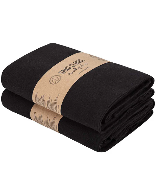 Terra Fringeless XL Bath Bundle - Black - 2 Pack