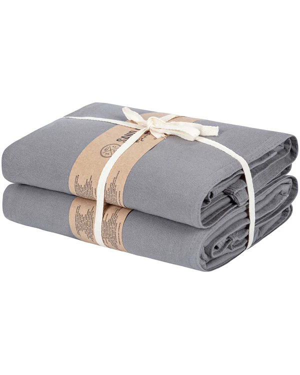 Terra Fringeless XL Bath Bundle - Grey - 2 Pack - Image 7