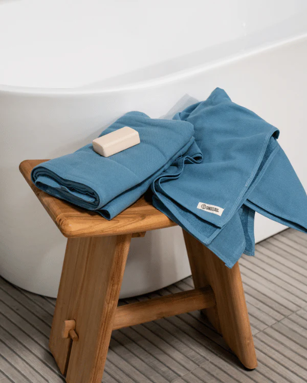 Terra Fringeless XL Bath Bundle - Slate Blue - Image 4