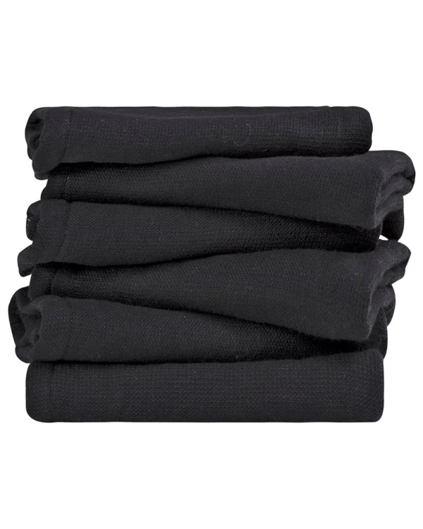 Terra Bath Washcloth Bundle - 6 Pack - Black - Image 2