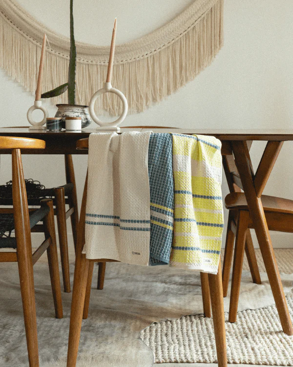 Verbena Waffle Kitchen Towel Bundle - Assorted 3 Pack - Image 2